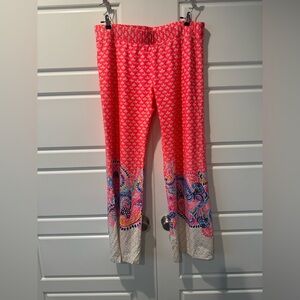 NWT Lily Pulitzer Bal Harbour Palazzo Pants Coral Spritz Beach Bungalow XLarge